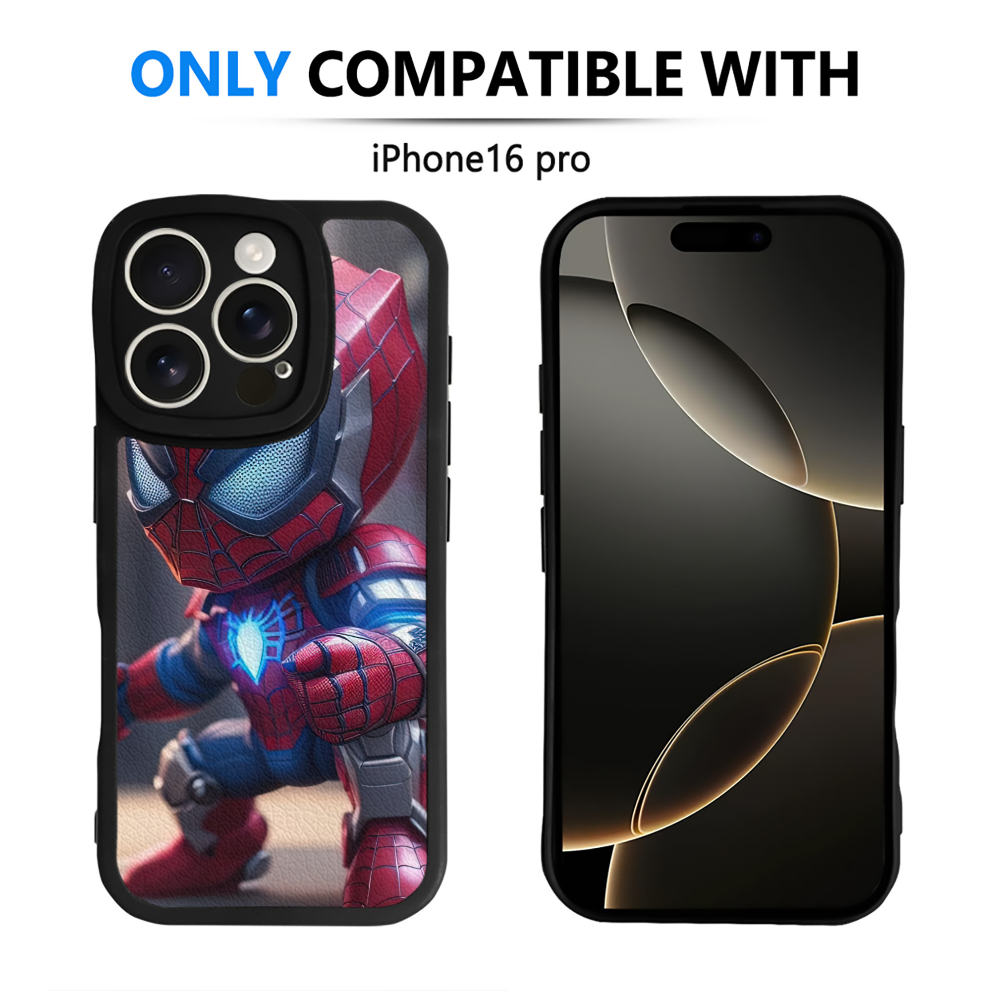 Spider Man スパイダーマン 【iPhone 16シリーズ対応】シリコンスマホケース（レザー調） 材質：シリコン